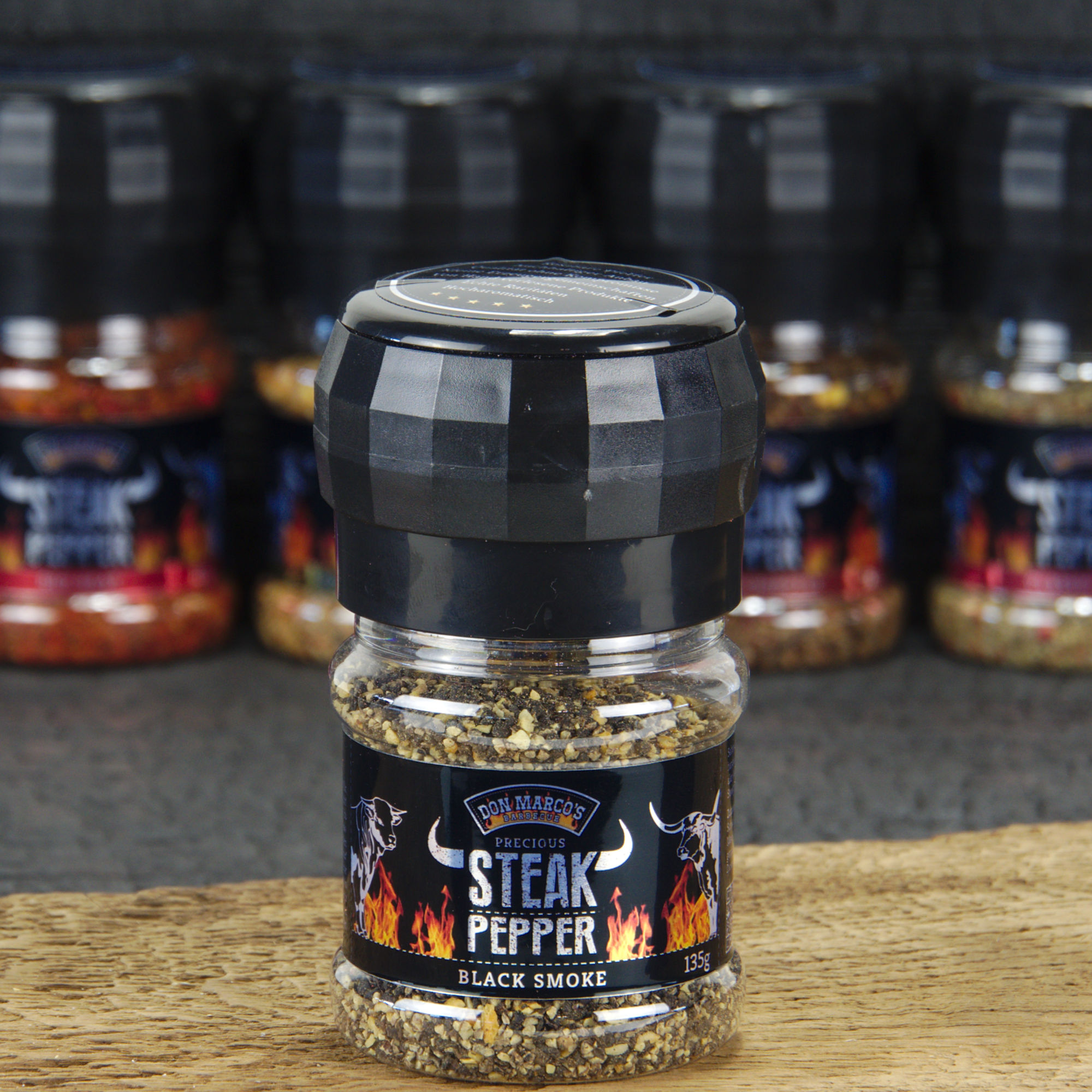 precious steak pepper black smoke