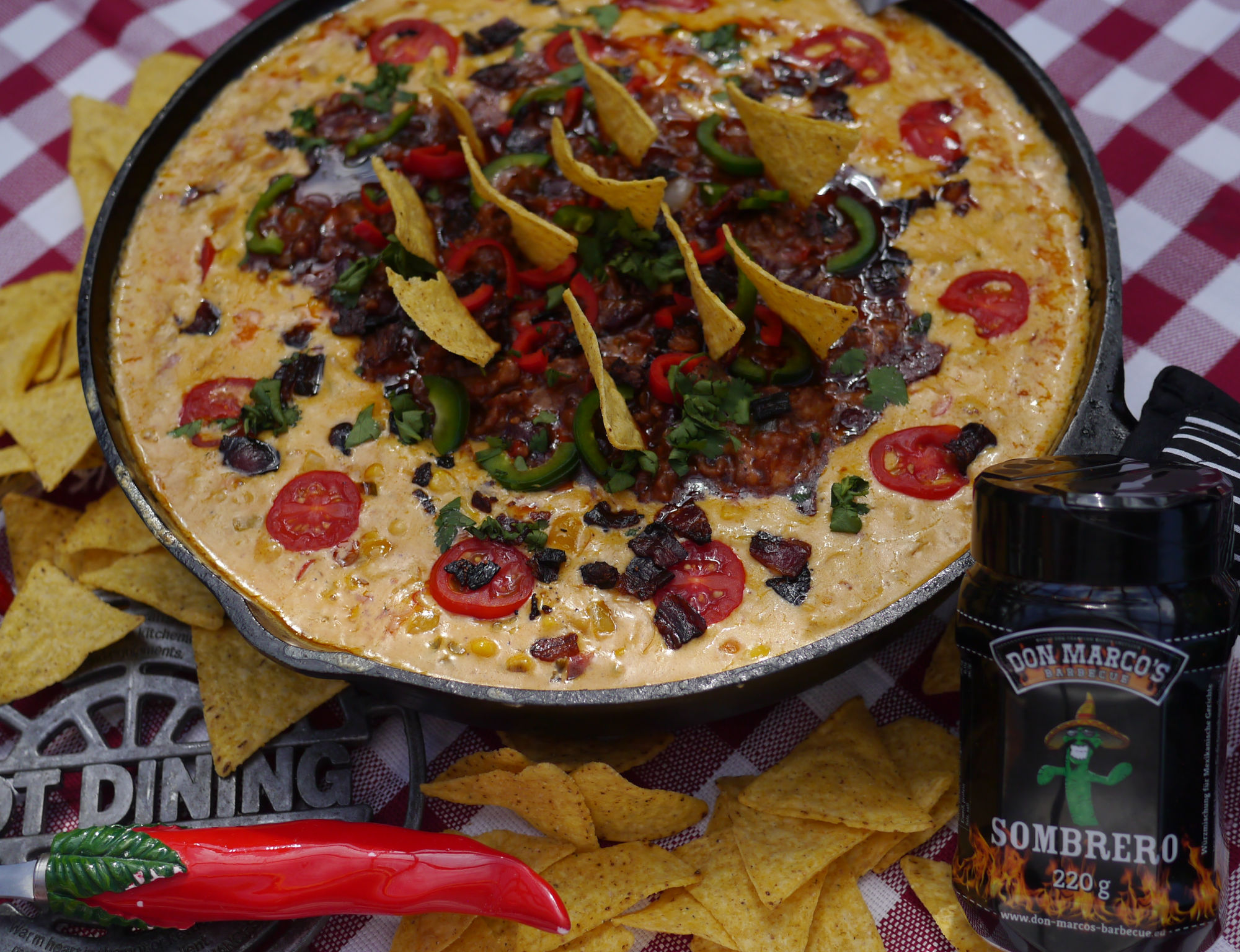 Queso Fundido main Queso Fundido in Gußpfanne