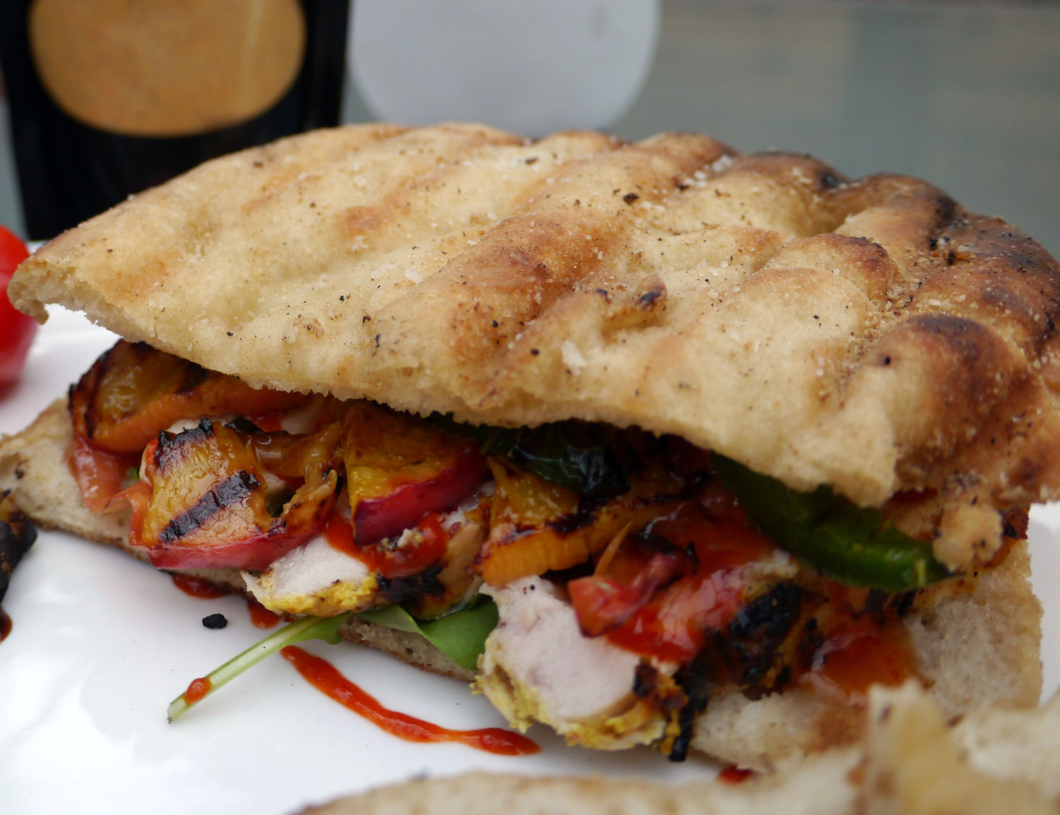 crazy chicken peach main Sandwich Rezept
