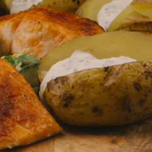 lachs 2 Texas Lachs mit Kartoffelbeilage