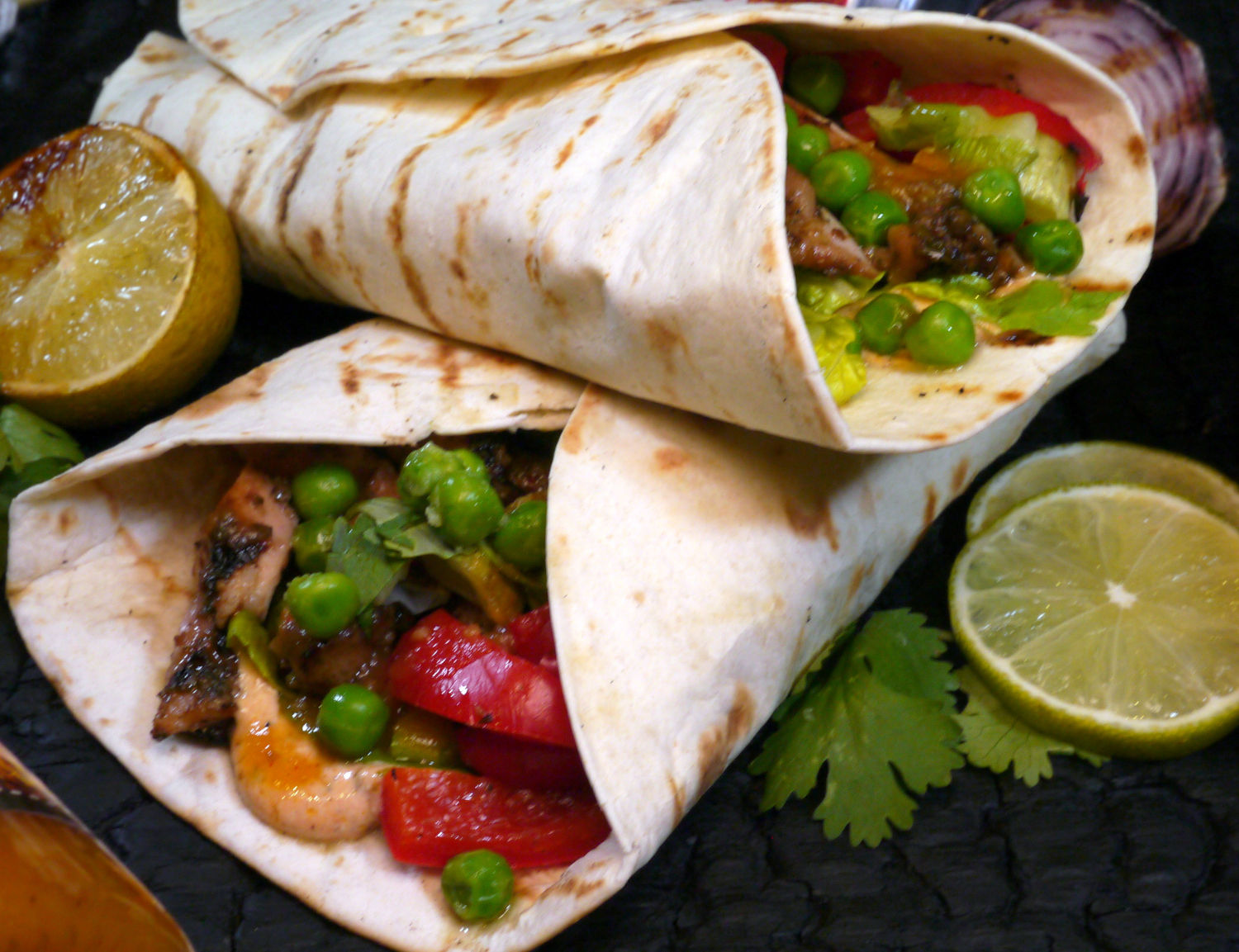jj chicken wrap main chicken wrap mit Jamaican Jerk