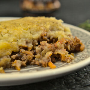 shepherds pie Nahaufnahme auf Teller